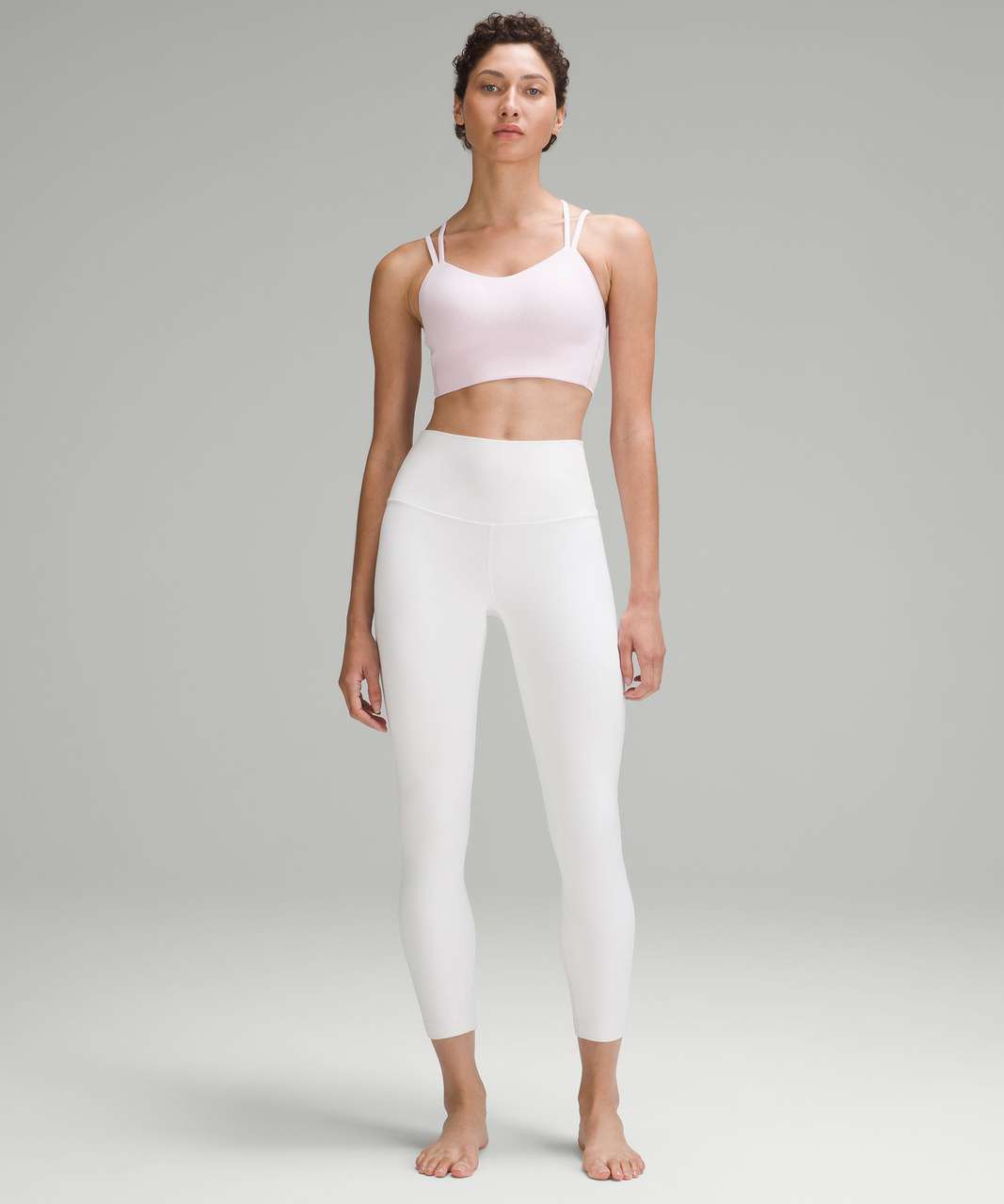 Lululemon Like a Cloud Ribbed Longline Bra *Light Support, B/C Cup -  Meadowsweet Pink - lulu fanatics