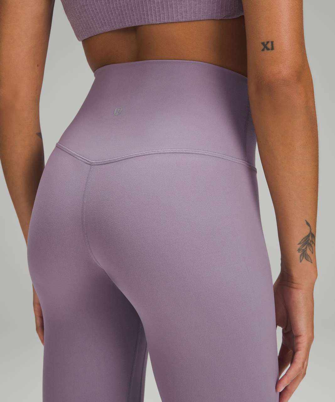 lululemon athletica size 8 align yoga pant in graphite purple