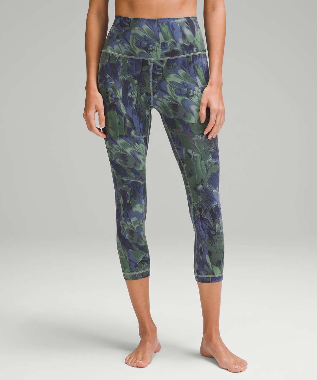 Lululemon Align High-Rise Crop 23" - NOUVEAU MARBLE Palm Court Multi