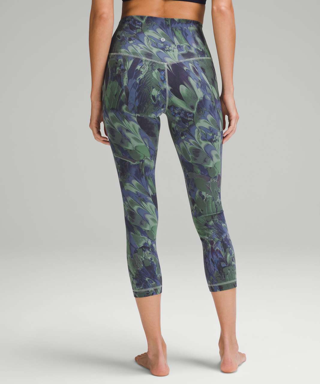 Lululemon Align High-Rise Crop 23" - NOUVEAU MARBLE Palm Court Multi