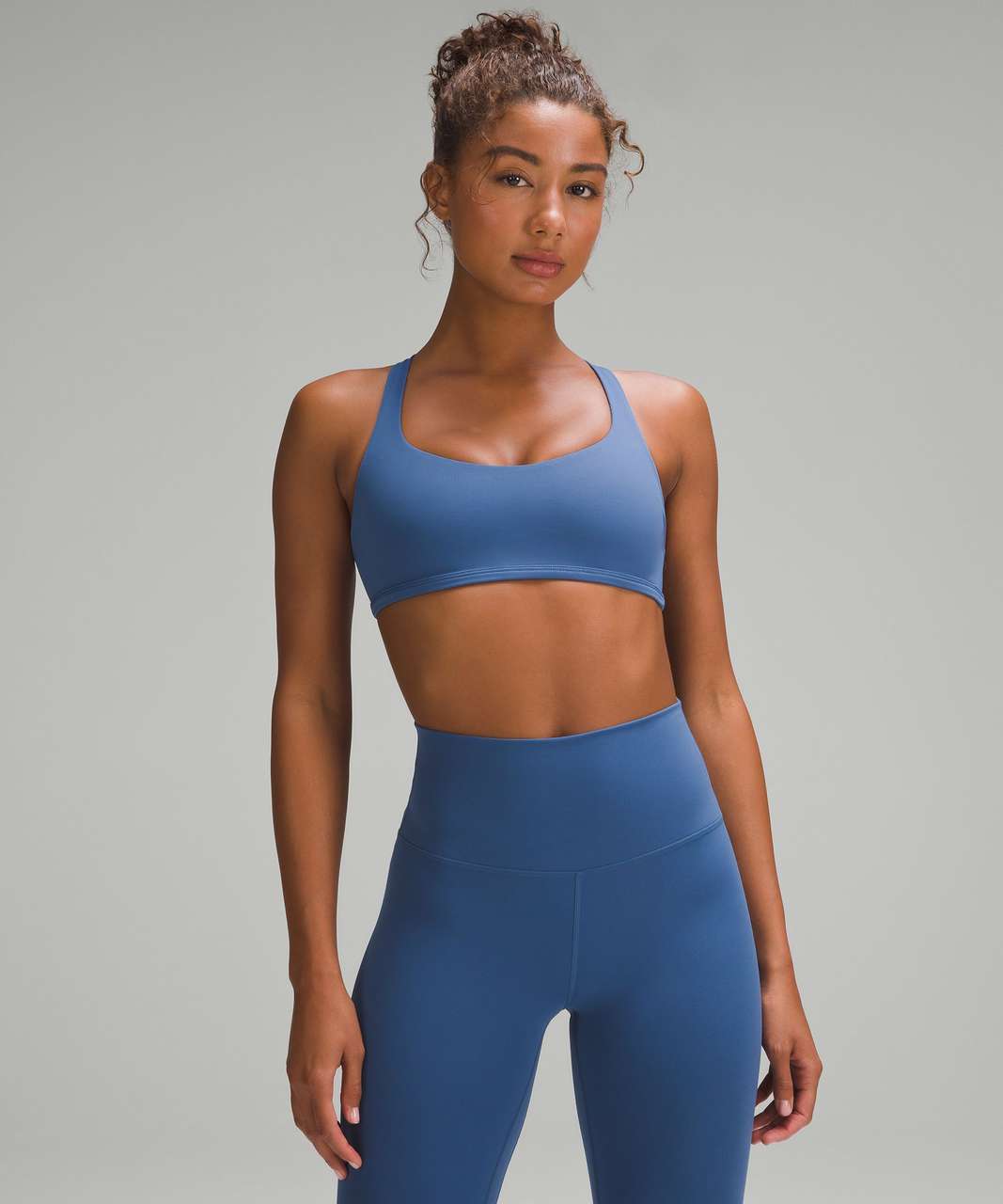 Light Support Sports Bra  Teal Blue – Lily of the Valley