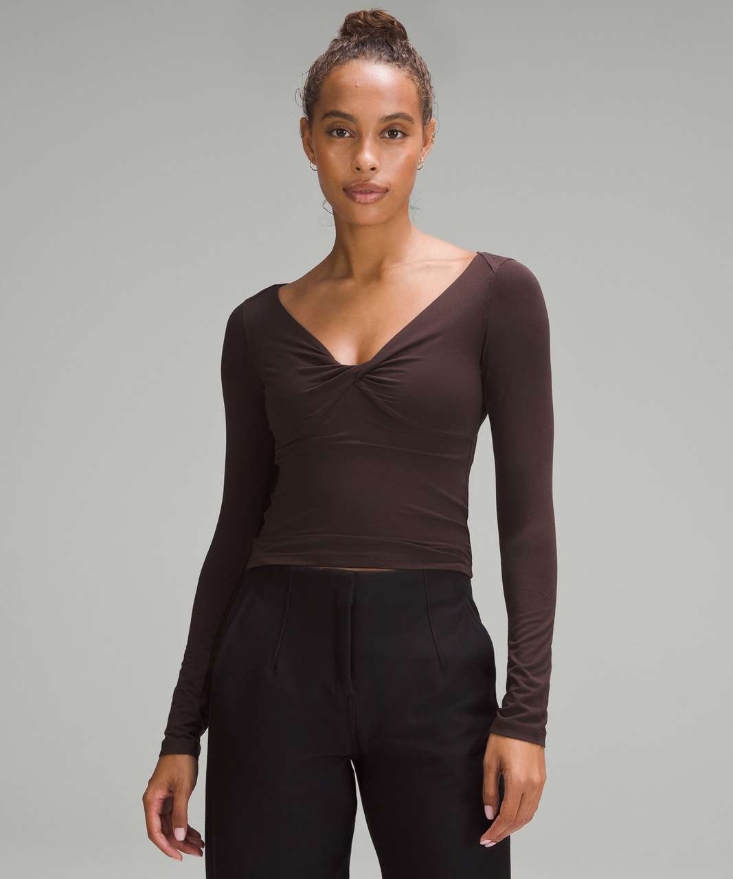 Potential dupe for Modal-Silk Blend V-Neck Long-Sleeve Shirt : r/lululemon