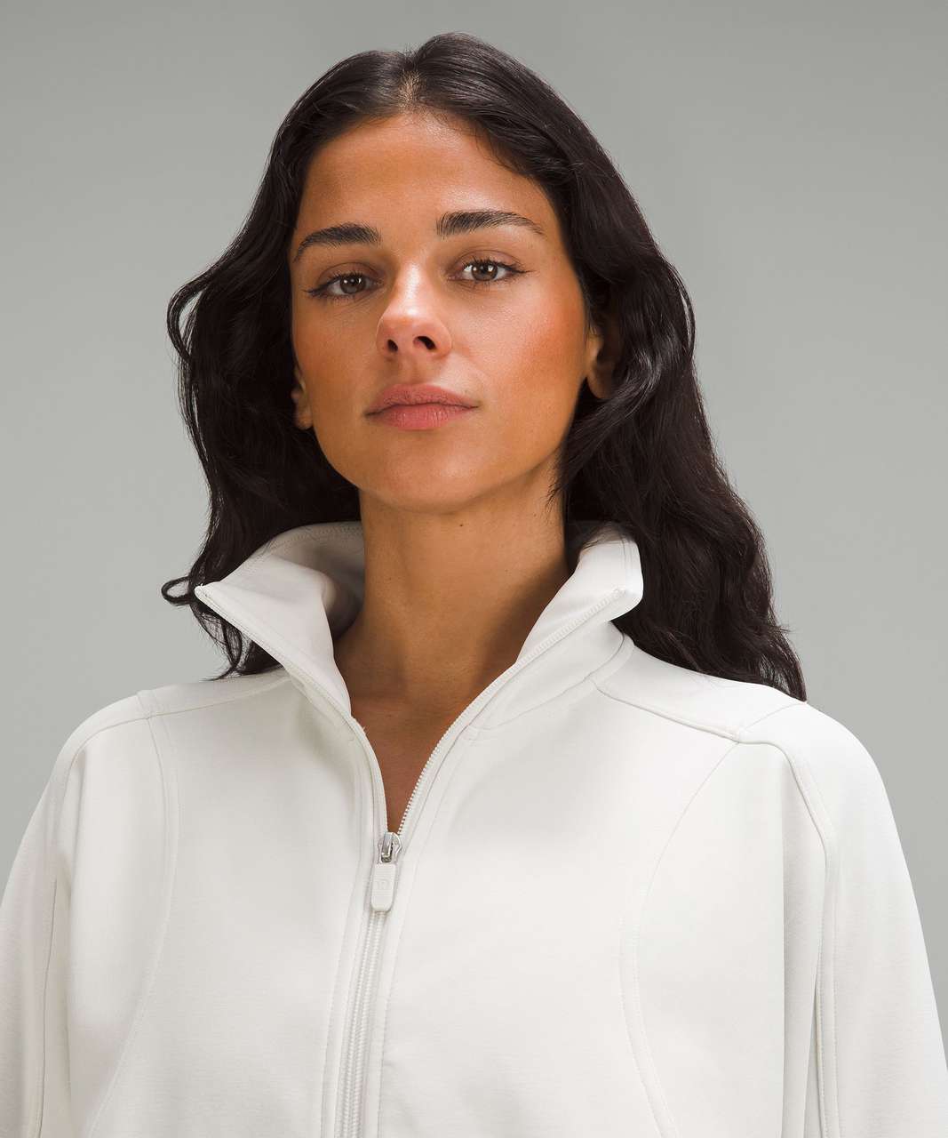 NEW LULULEMON Scuba Oversized Funnel Neck Half-Zip M/L Heathered Ivory Gold  Zip