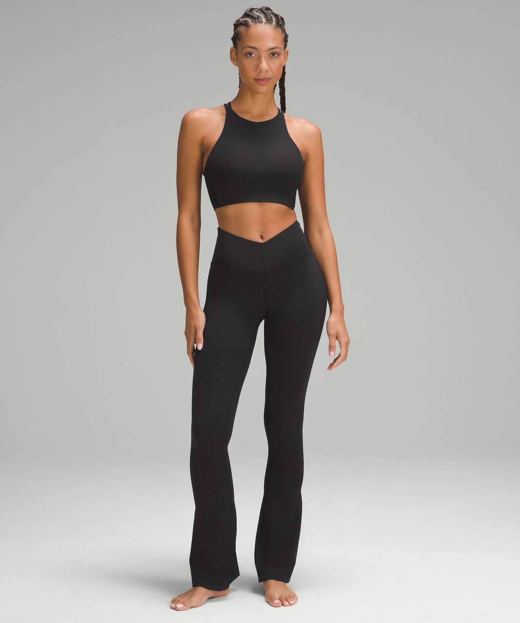 Lululemon Align V-Waist Mini-Flared Pant - Black - lulu fanatics