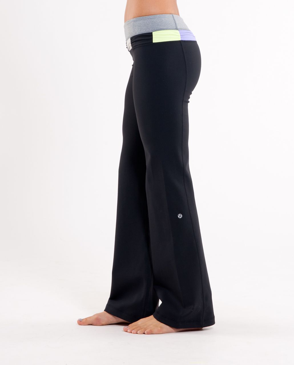 Lululemon Groove Pant (Tall) - Black /  Heathered Blurred Grey /  Quilt Summer 10