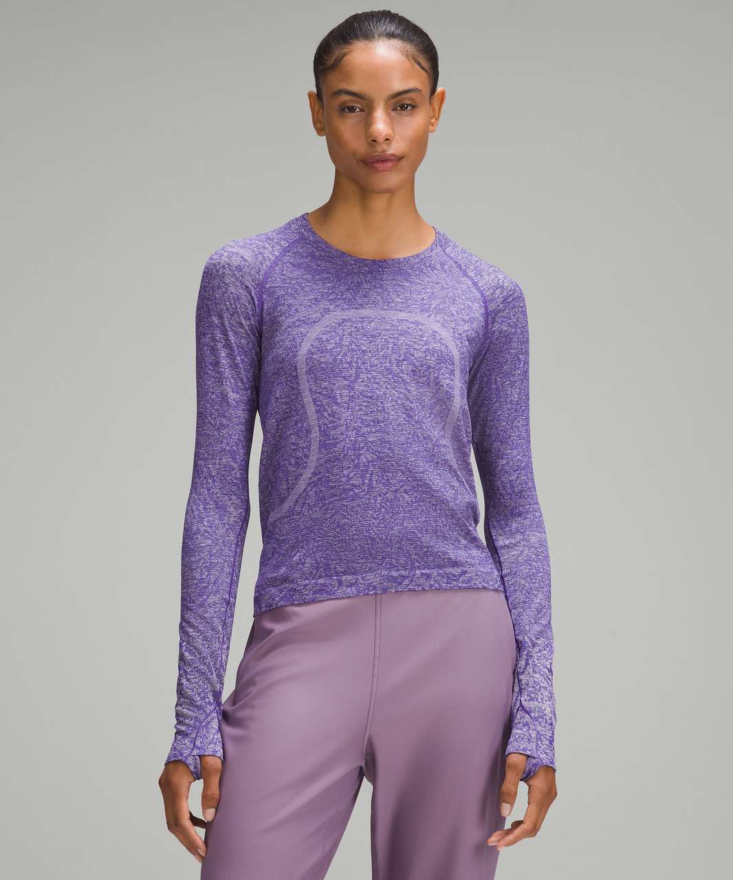 Lululemon Swiftly Tech Long-Sleeve Shirt 2.0 *Race Length - Contour Form  Petrol Purple - lulu fanatics