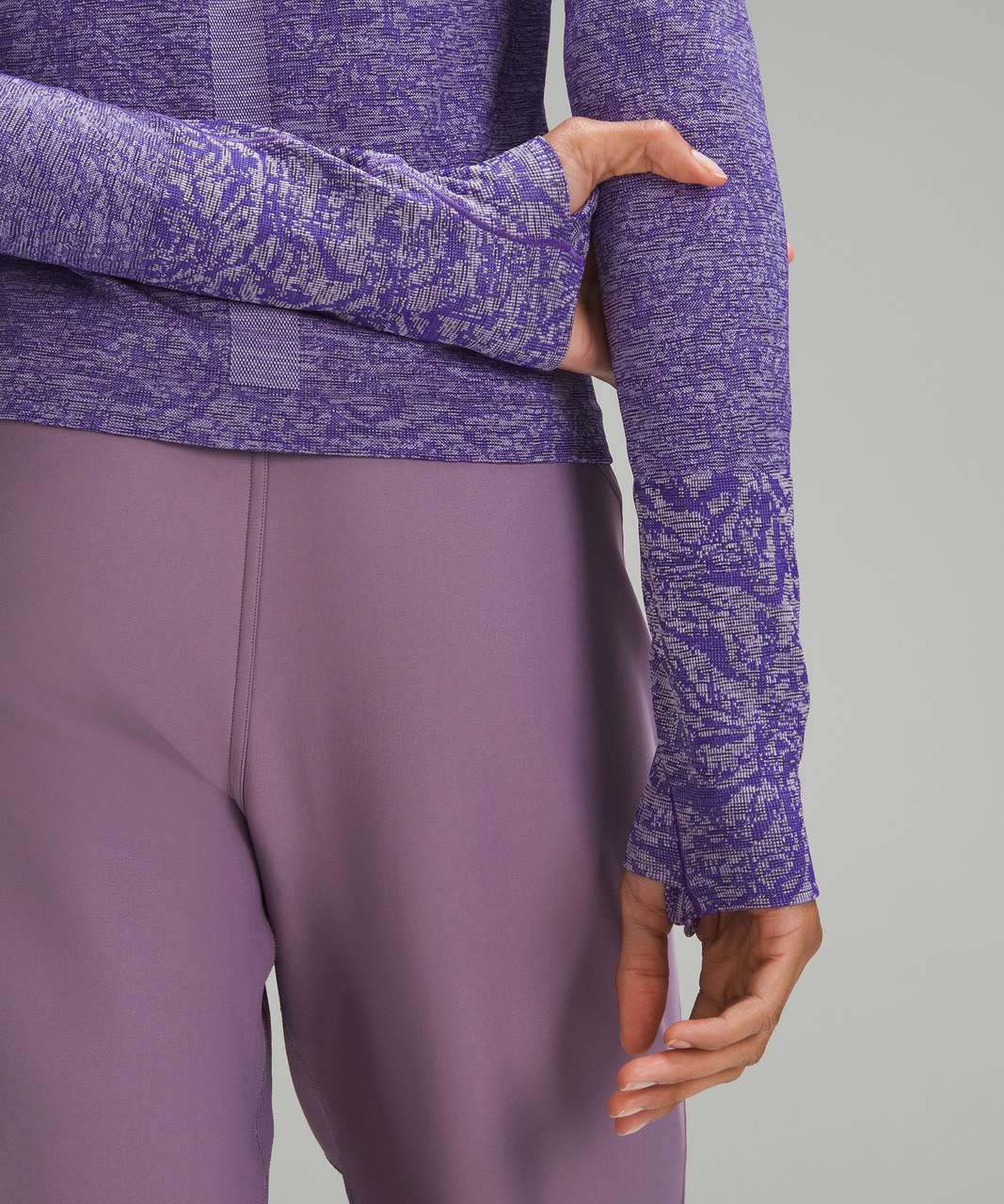 Lululemon Swiftly Tech Long-Sleeve Shirt 2.0 *Race Length - Contour Form  Petrol Purple - lulu fanatics