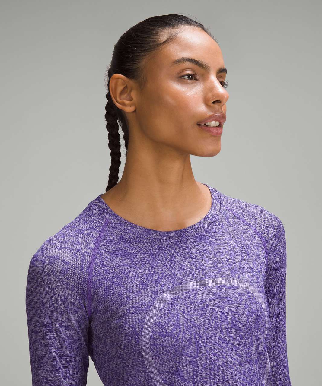 Lululemon Run: Swiftly Tech Long Sleeve Scoop - Power Purple - lulu  fanatics