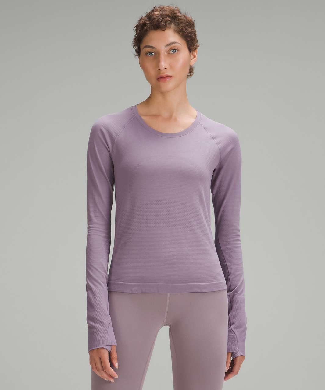 Lululemon Swiftly Tech Long-Sleeve Shirt 2.0 *Race Length - Dark Lavender /  Dark Lavender - lulu fanatics