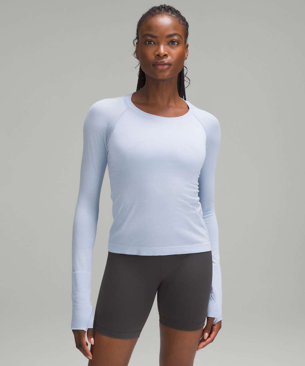 Lululemon Swiftly Tech Long-Sleeve Shirt 2.0 *Race Length - Blue Linen /  Blue Linen - lulu fanatics