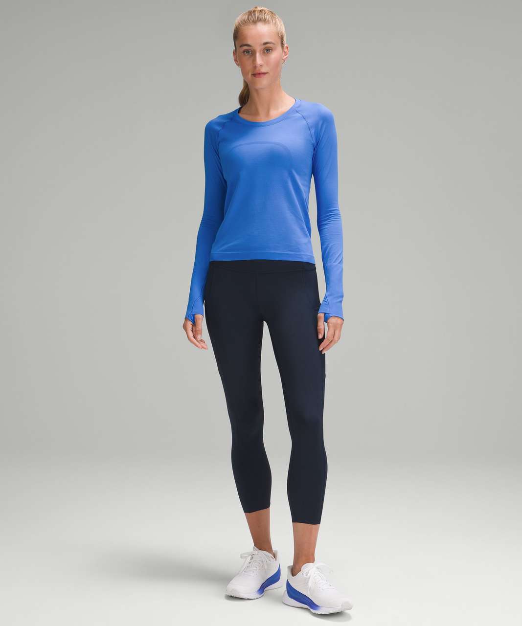 Lululemon Swiftly Tech Long-Sleeve Shirt 2.0 *Race Length - Pipe Dream Blue / Pipe Dream Blue