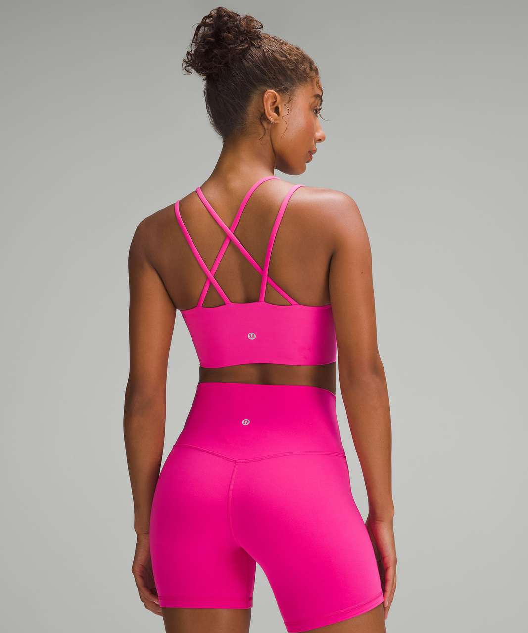 Lululemon Like a Cloud Strappy Longline Ribbed Bra *Light Support, B/C Cup  - Meadowsweet Pink - lulu fanatics