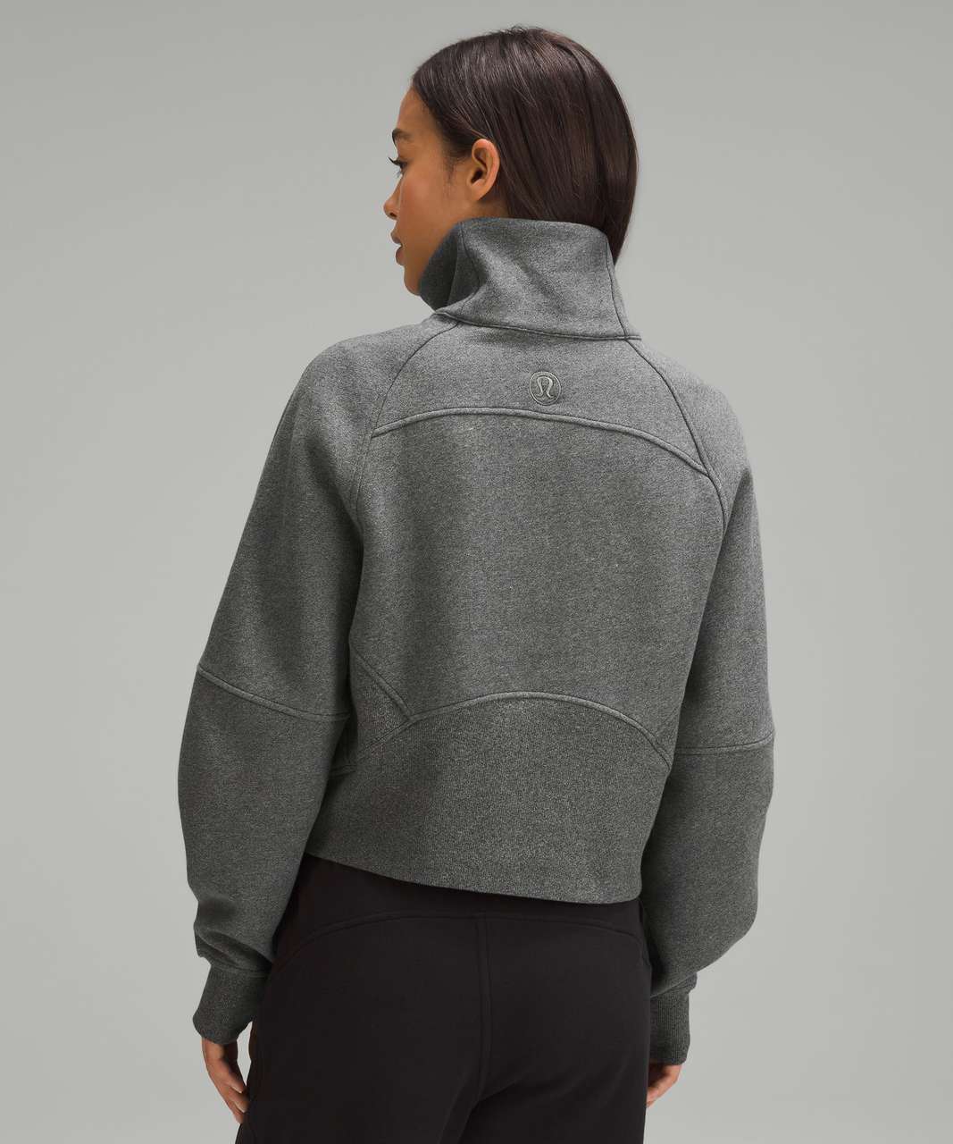 Lululemon Scuba Oversized Funnel-Neck Half Zip - Heathered Speckled Black