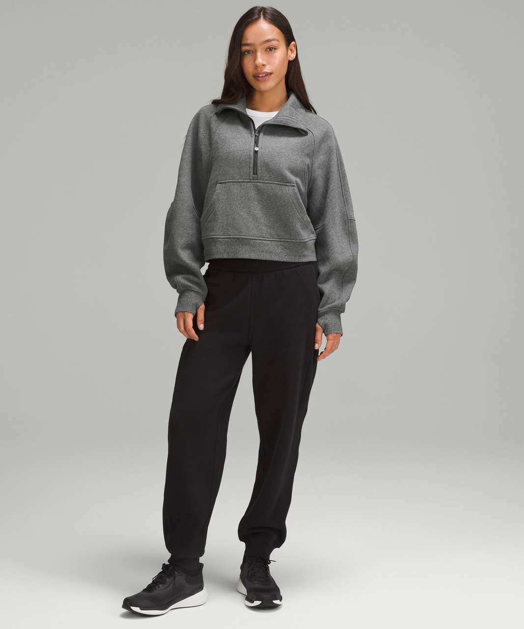 Lululemon Scuba Oversized Full Zip - Heathered Speckled Black