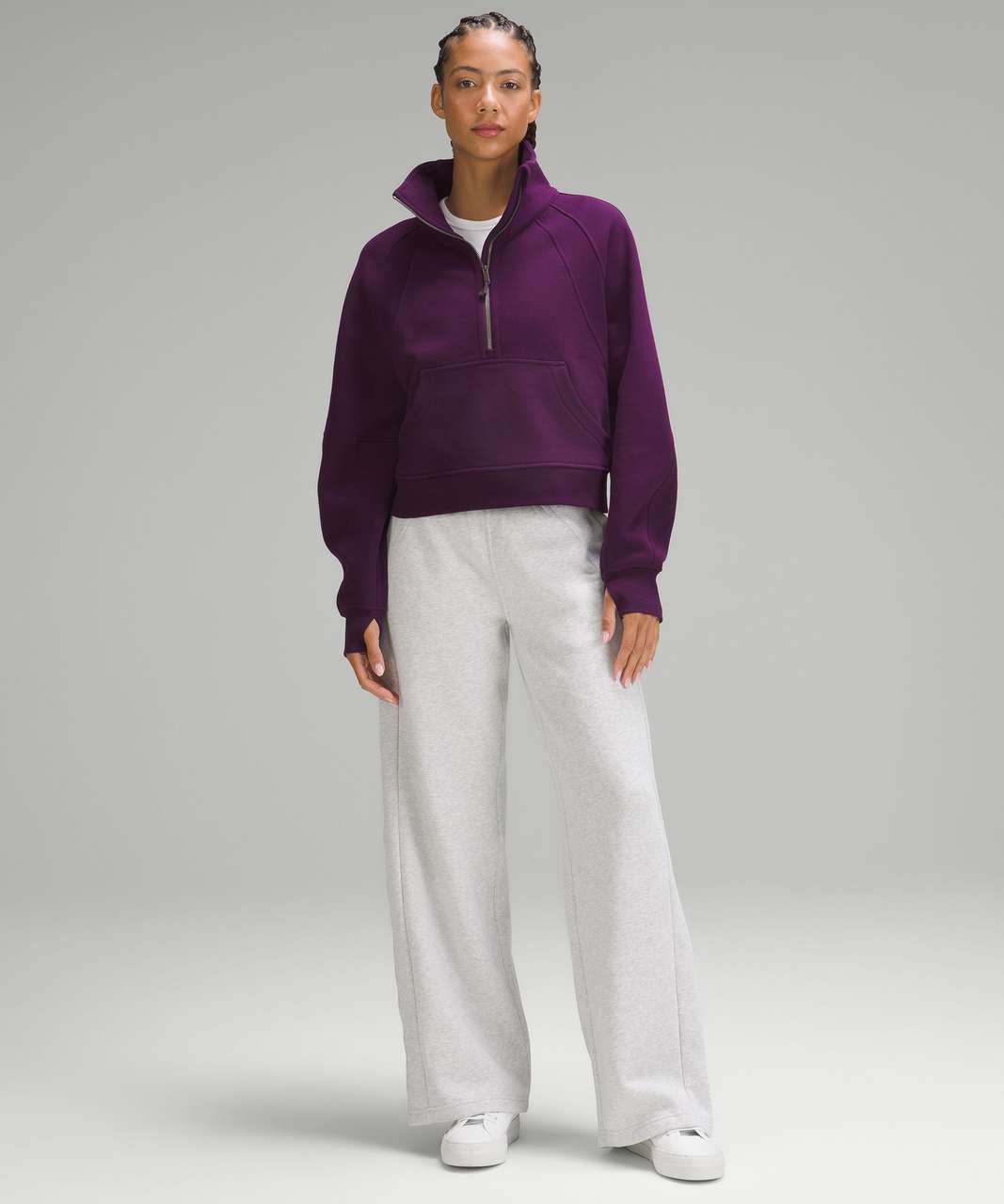 Lululemon Scuba Oversized Funnel Neck Half Zip - Lilac Smoke