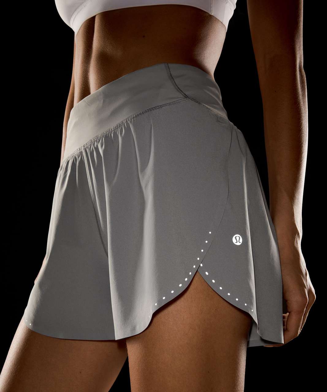 Lululemon Fast and Free Reflective High-Rise Classic-Fit Short 3" - Rhino Grey