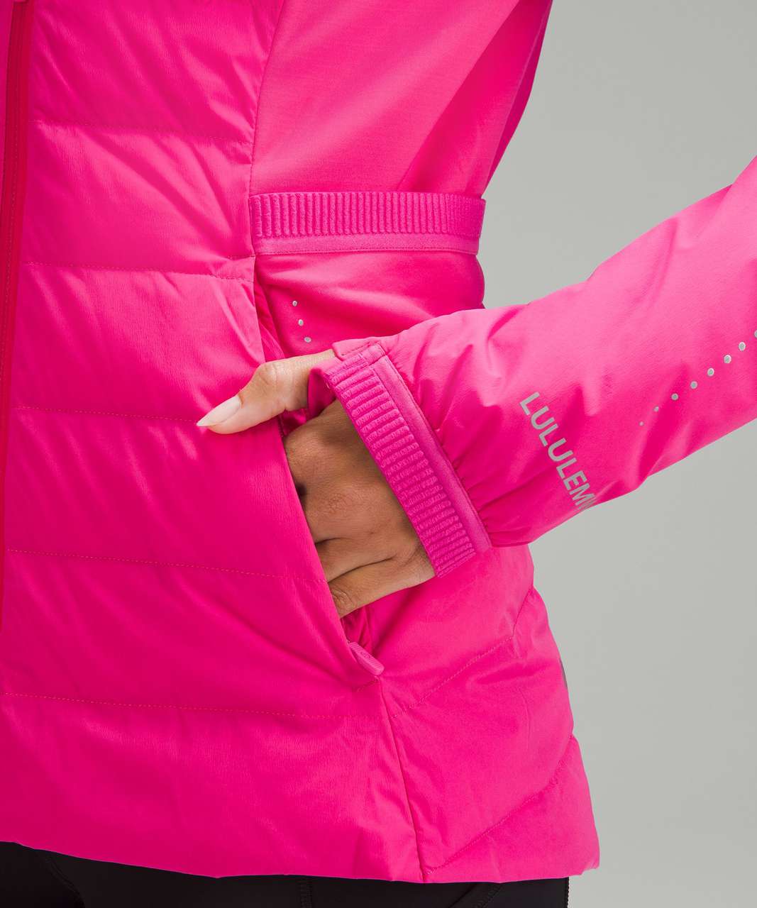 Lululemon Down For It All Jacket Full Zip Hood Size 10 Pink Mist PIMI 26618.