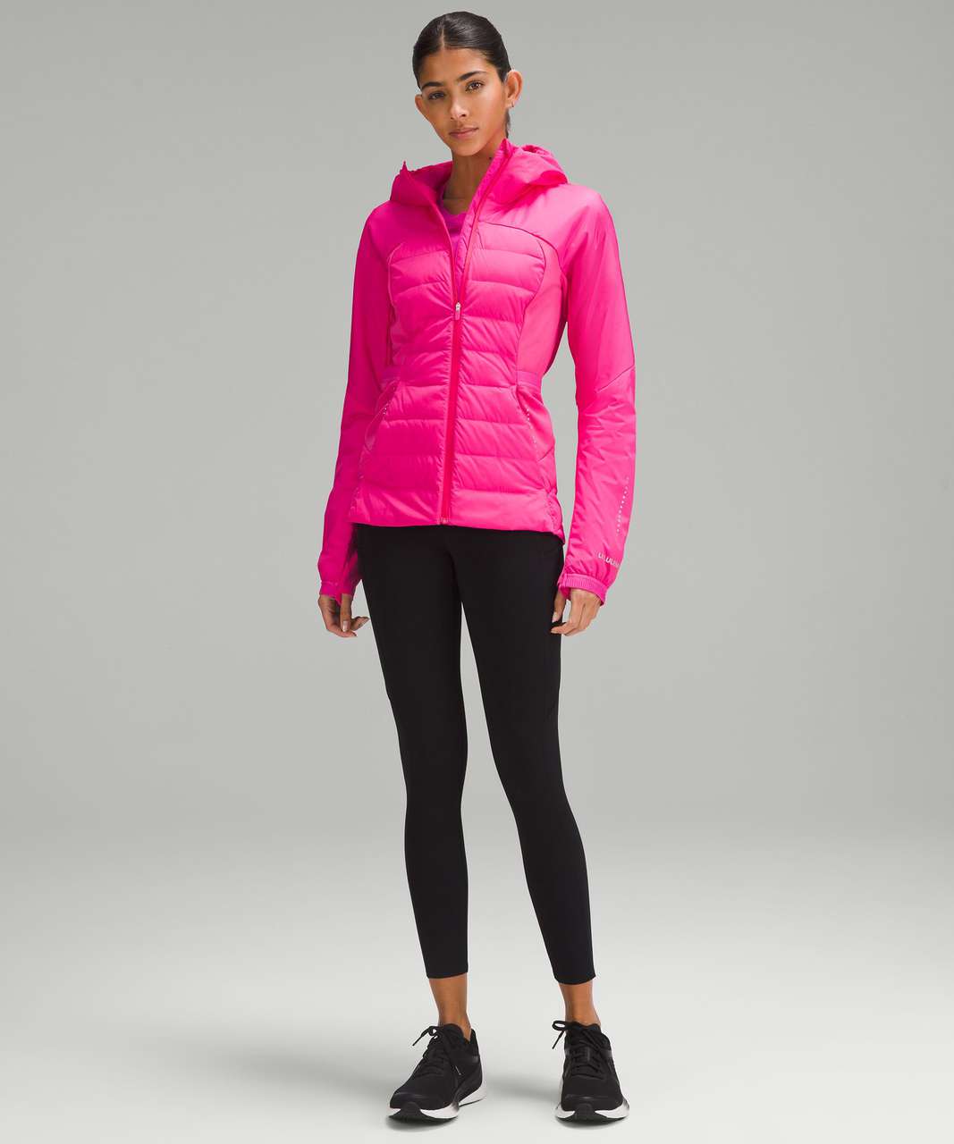 Lululemon Down For It All Jacket Full Zip Hood Size 10 Pink Mist PIMI 26618.