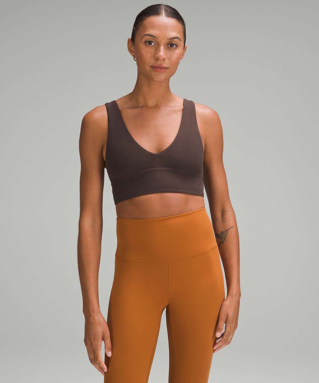 lululemon athletica Align A/b Asymmetric Nulu Sports Bra in Brown