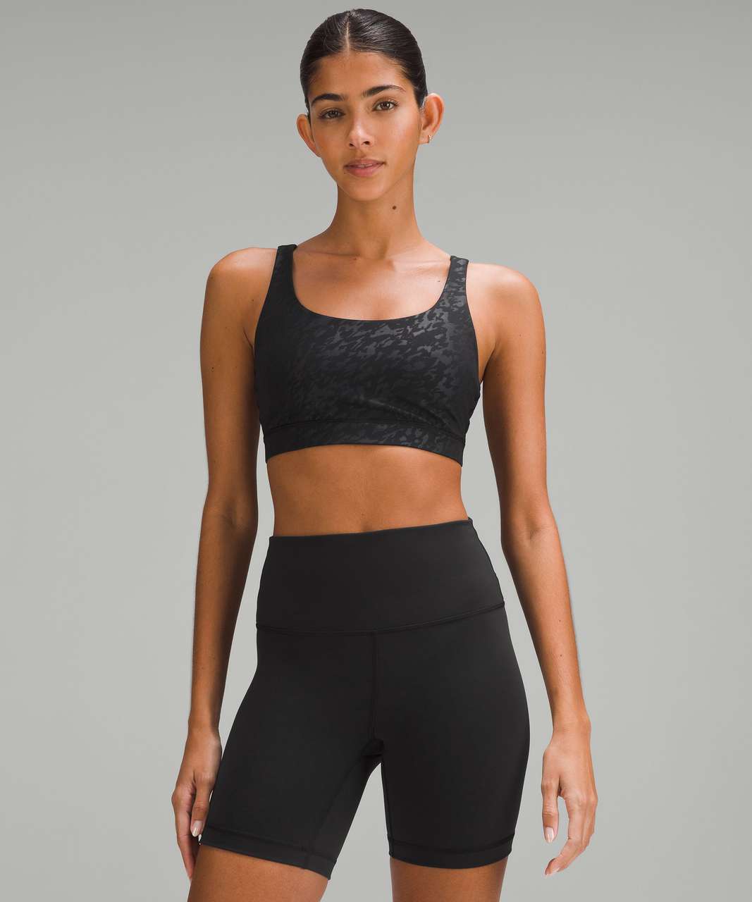 All in Motion sports bra M heathered black medium support – Postgrado