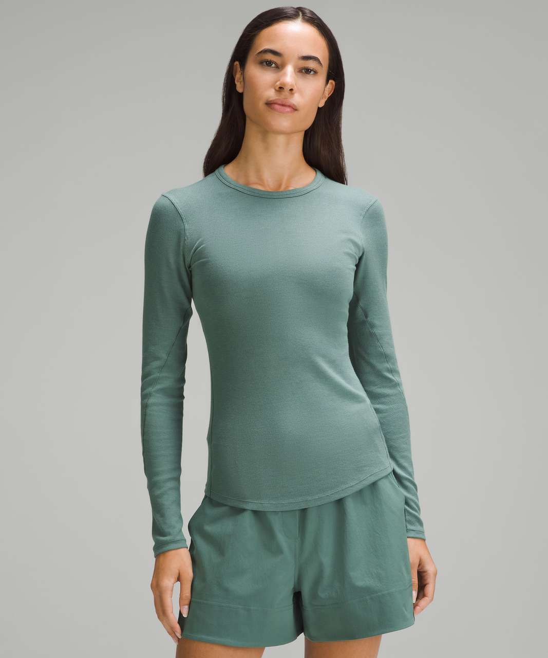 Lululemon Hold Tight Long-Sleeve Shirt - Medium Forest - lulu fanatics