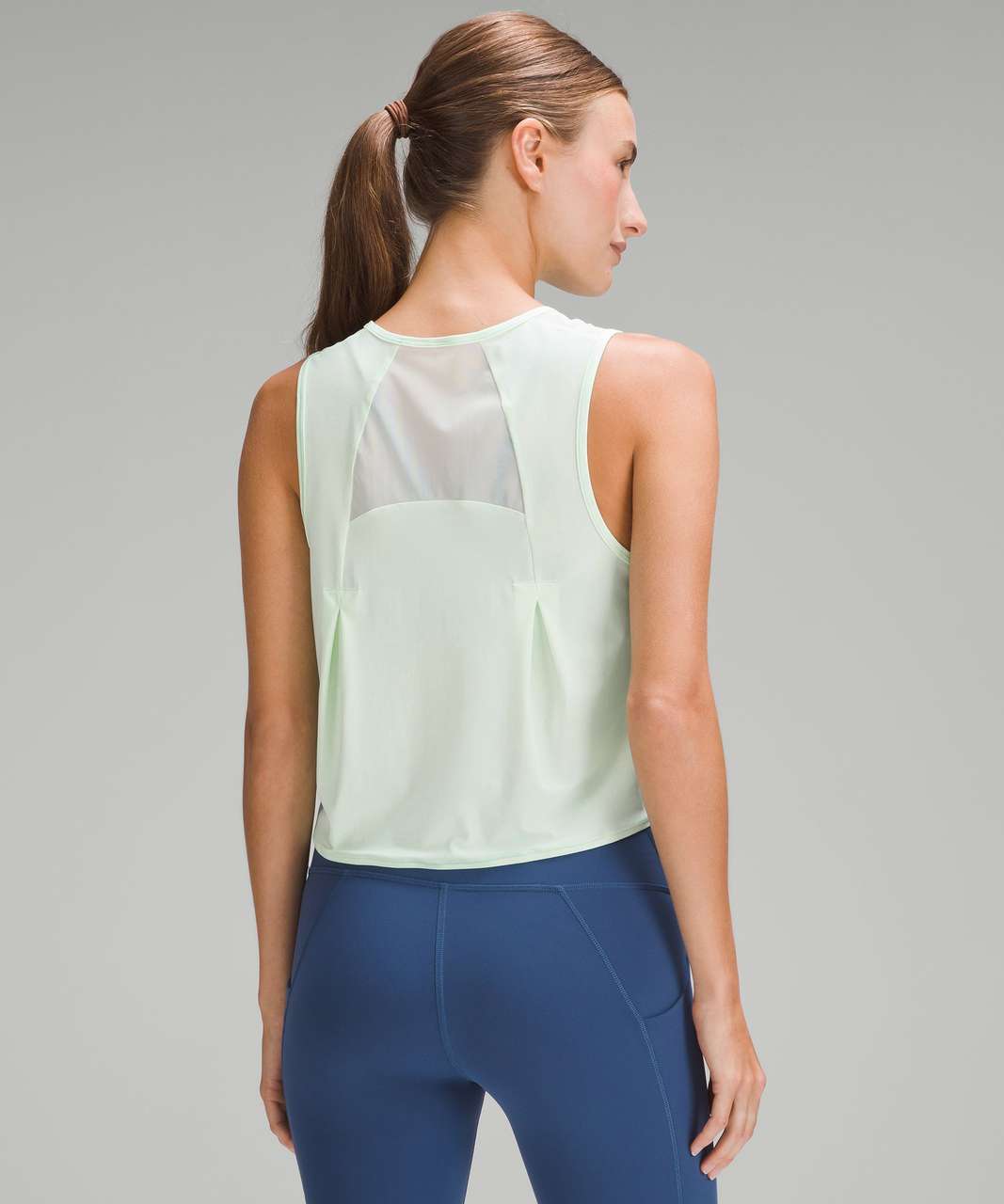 Lululemon Sculpt Cropped Tank Top In Heritage 365 Camo Tidewater Teal  /rainforest Green