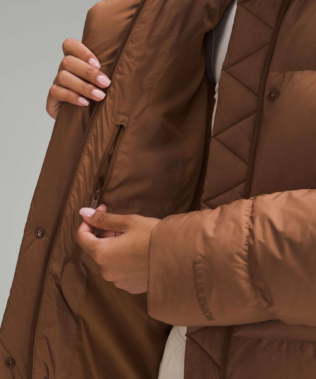 roasted brown cropped wunder puff jacket : r/lululemon