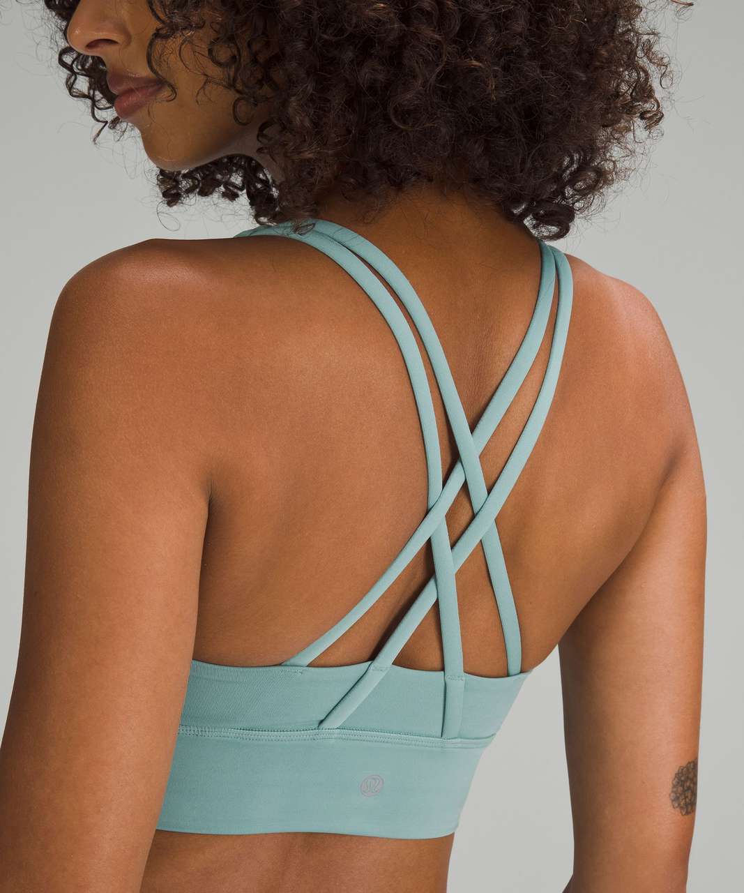 Lululemon Energy Longline Bra Ribbed Luxtreme *Medium Support, B–D Cups -  Rainforest Green - lulu fanatics