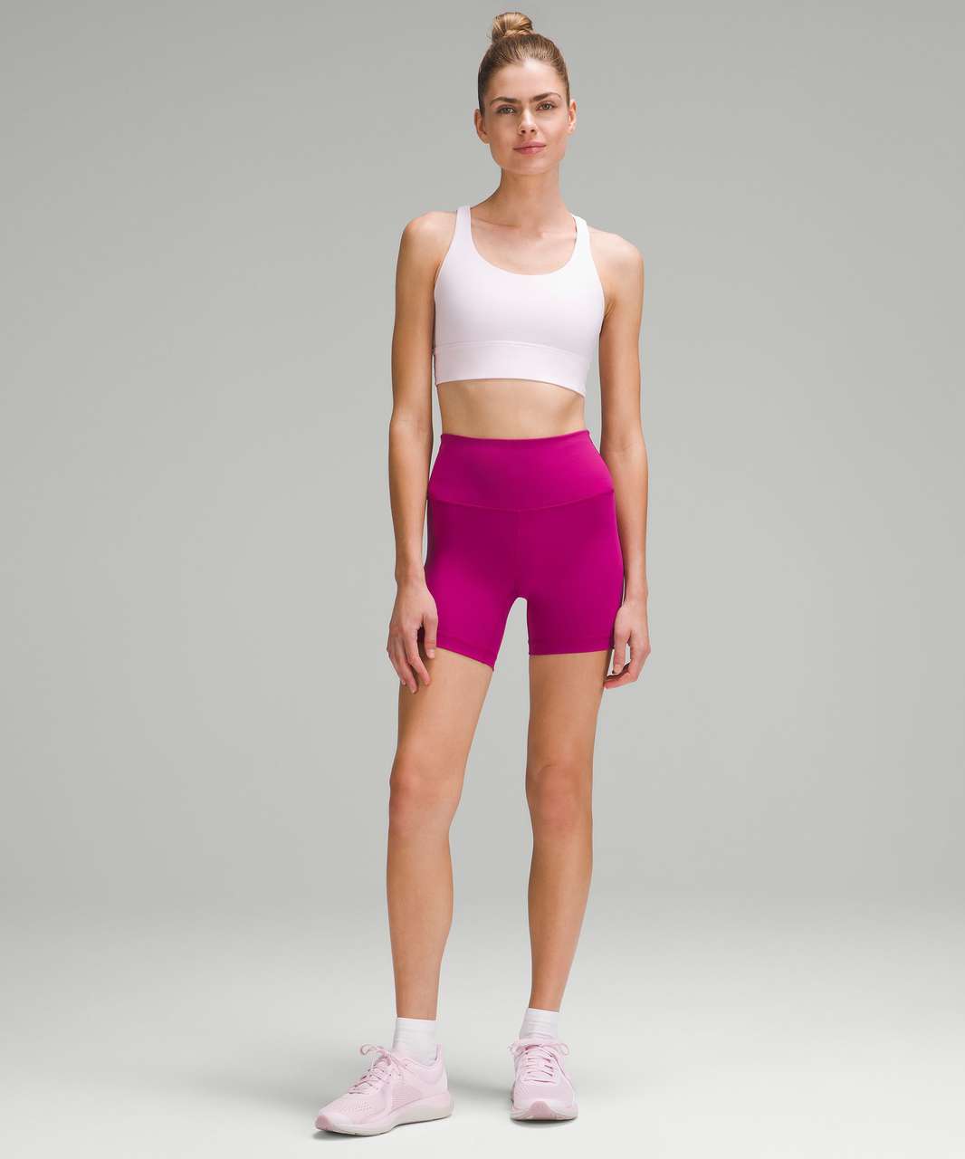 lululemon ENERGY LONGLINE - Brassières de sport à maintien normal -  strawberry milkshake/rose 