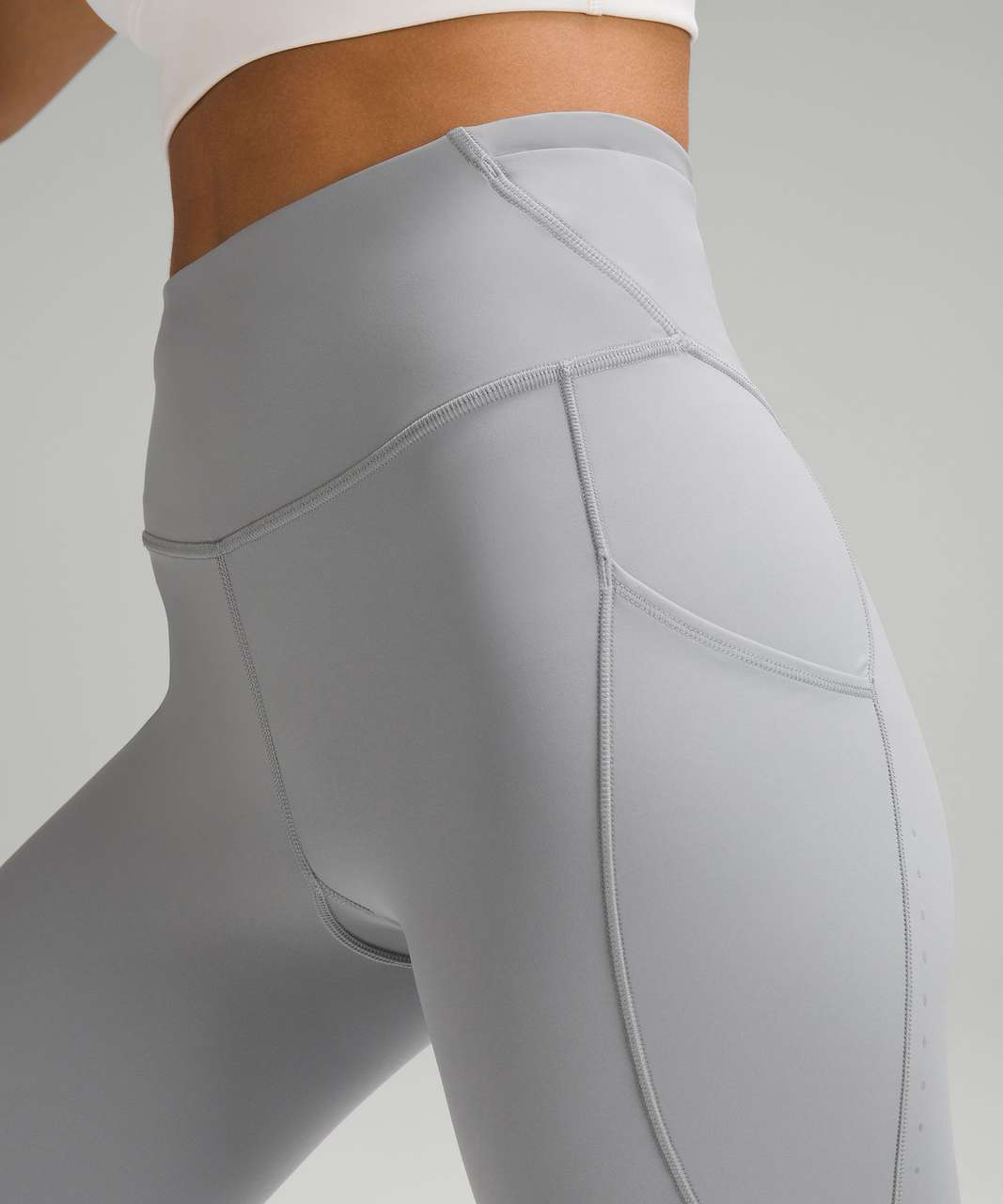 Lululemon Fast and Free High-Rise Tight 25” Pockets *Updated - Rhino Grey -  lulu fanatics