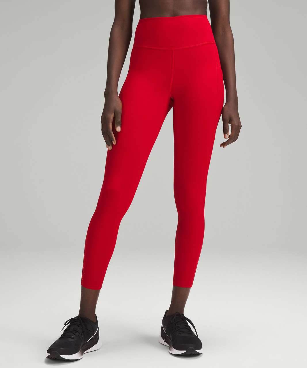 Lululemon Fast and Free High-Rise Tight 25” Pockets *Updated - Dark Red -  lulu fanatics