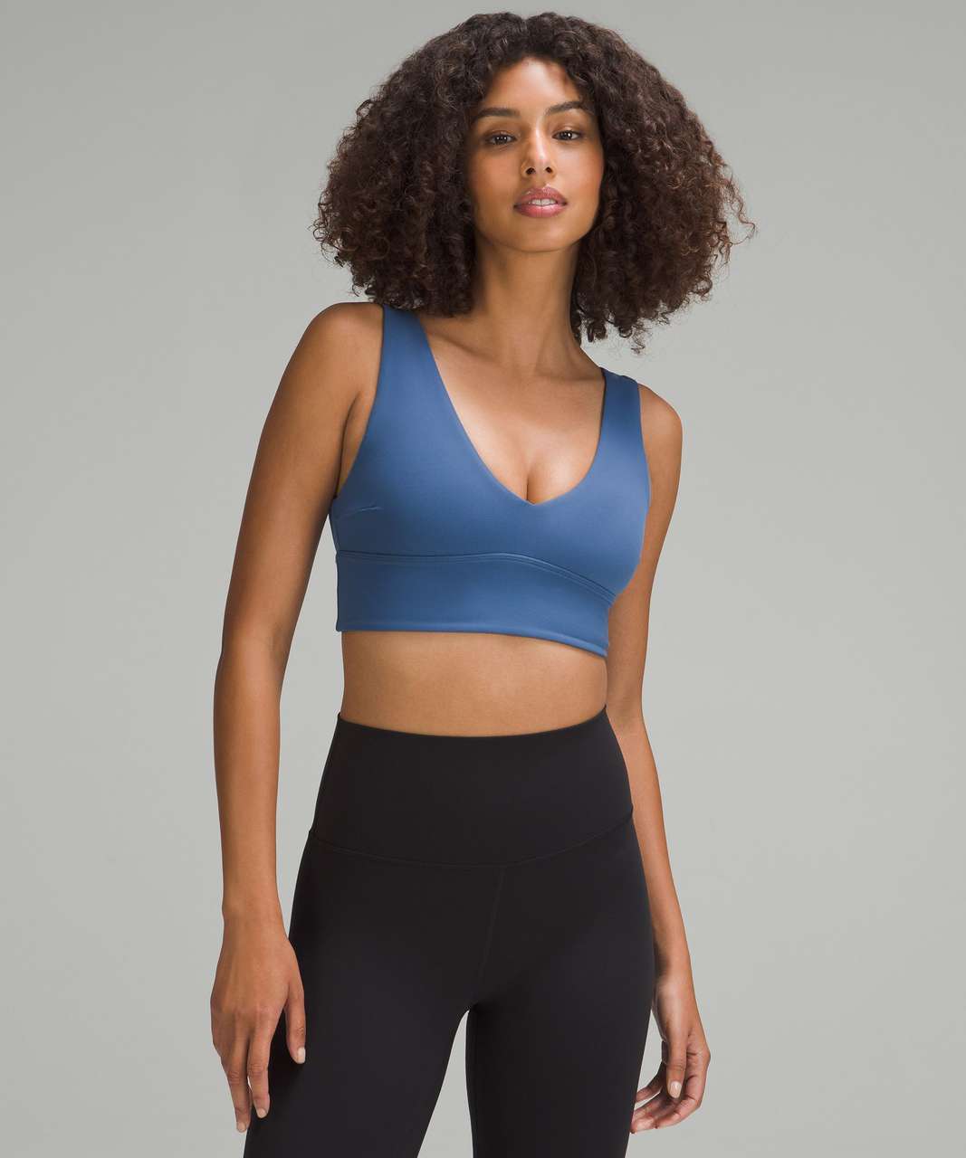 Lululemon Align V-Neck Bra *Light Support, A/B Cup - Pitch Blue - lulu  fanatics