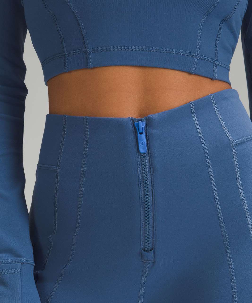 Lululemon Define Zip-Front High-Rise Flared Pant - Pitch Blue - lulu  fanatics