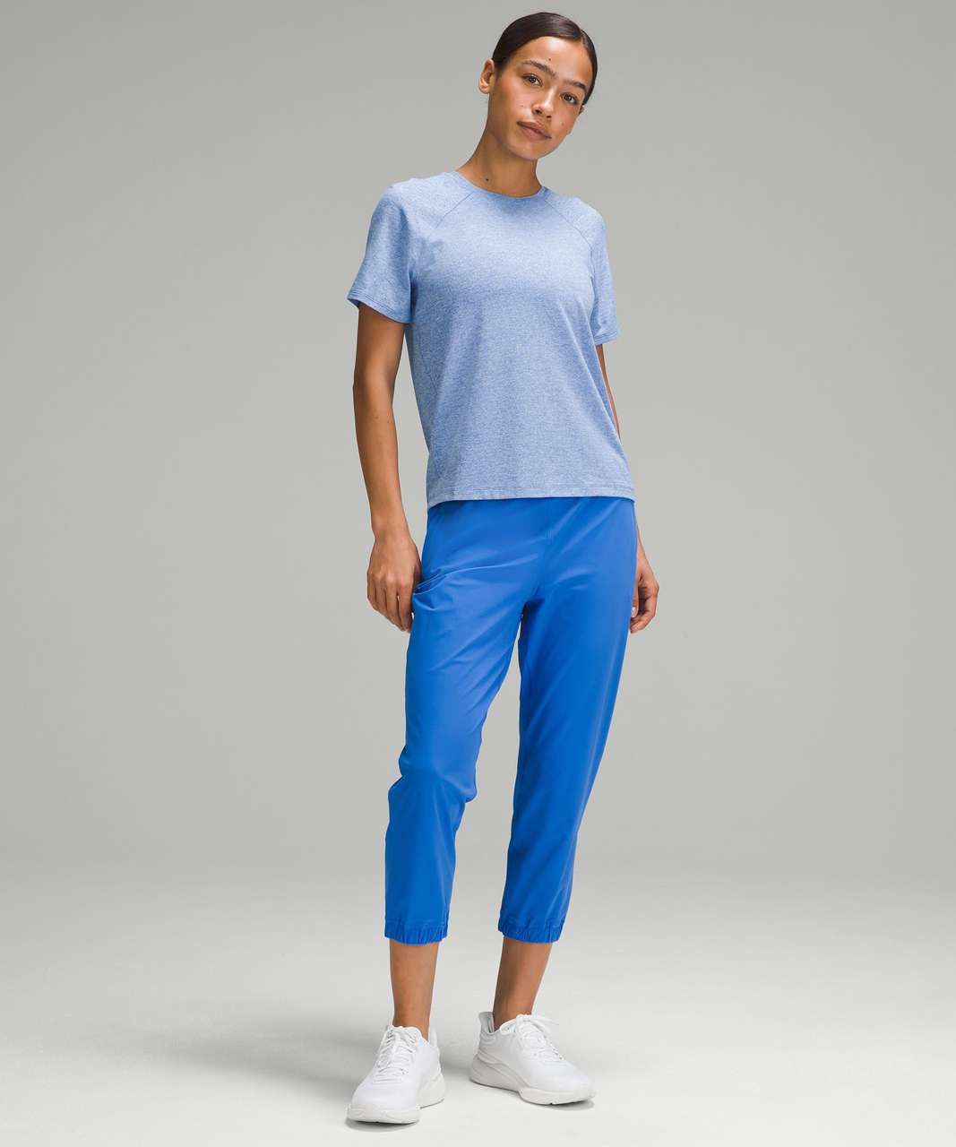 Lululemon Cotton-Blend Logo Training T-Shirt *Graphic - Pipe Dream Blue -  lulu fanatics