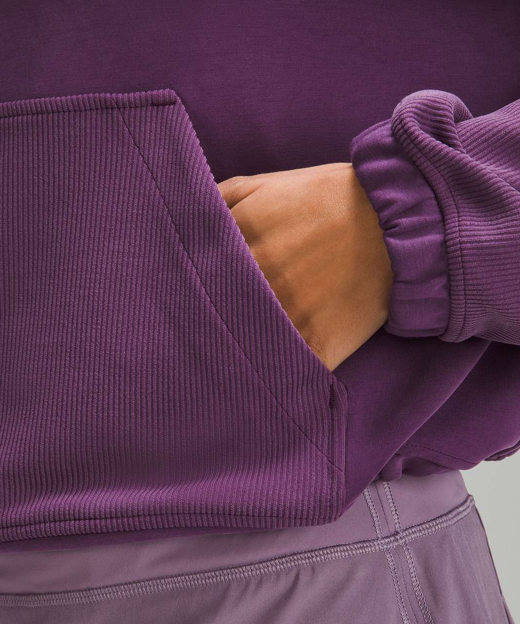 Lululemon Brushed Softstreme Ribbed Half Zip - Dramatic Magenta - lulu  fanatics