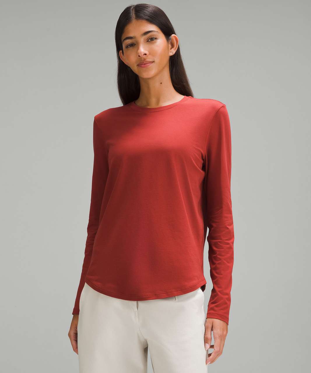 Lululemon Muscle Love Long Sleeve Shirt *Motif - Love Red - lulu fanatics