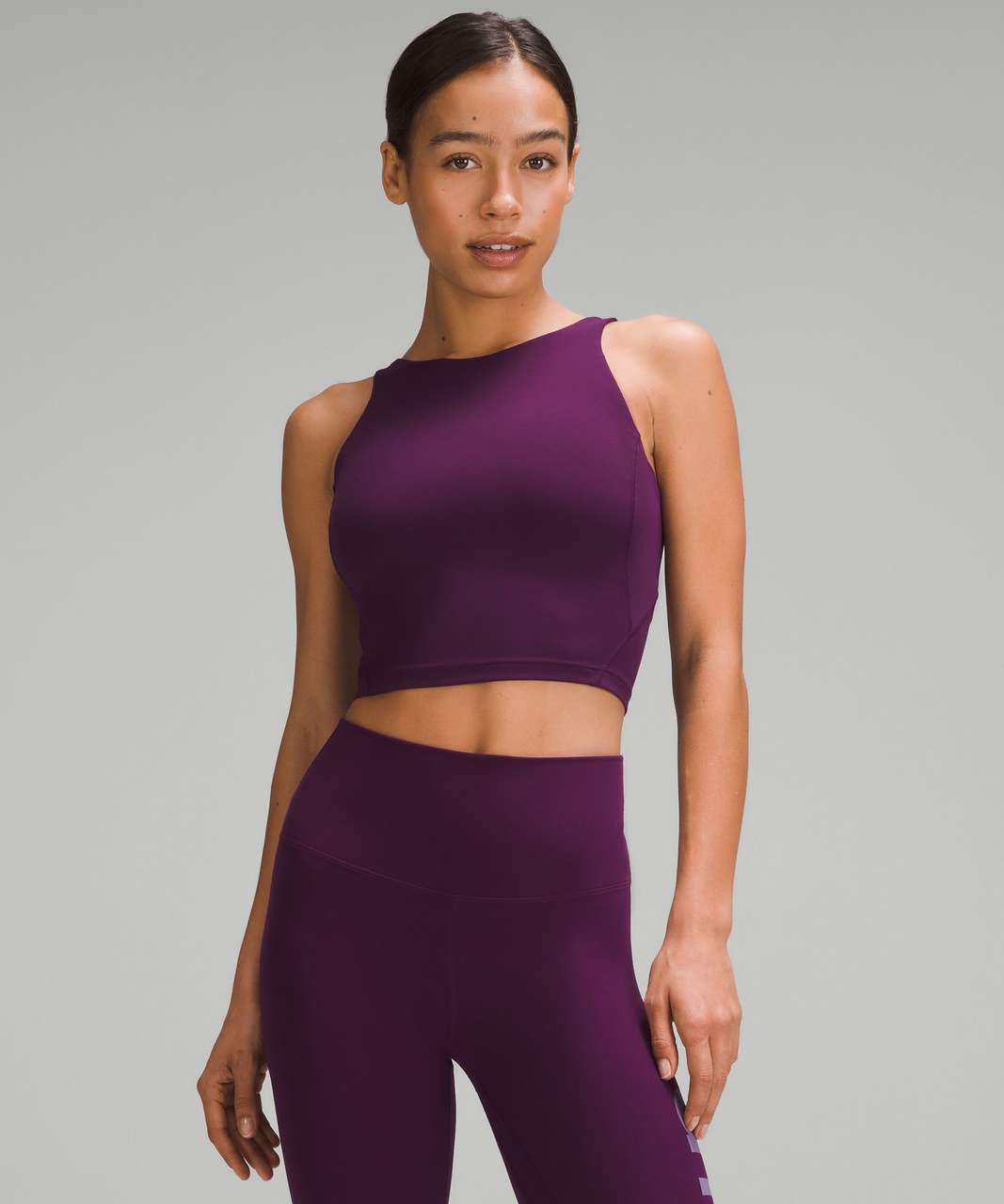 Lululemon Lightweight High-Neck Yoga Tank Top - Magenta Purple - lulu  fanatics