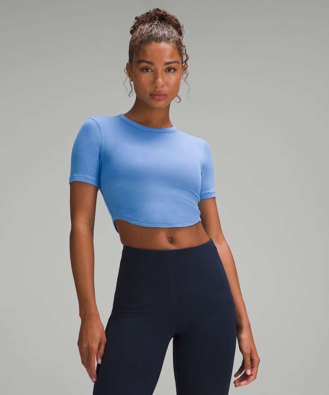 Lululemon Hold Tight Cropped T-Shirt - Kohlrabi Green - lulu fanatics