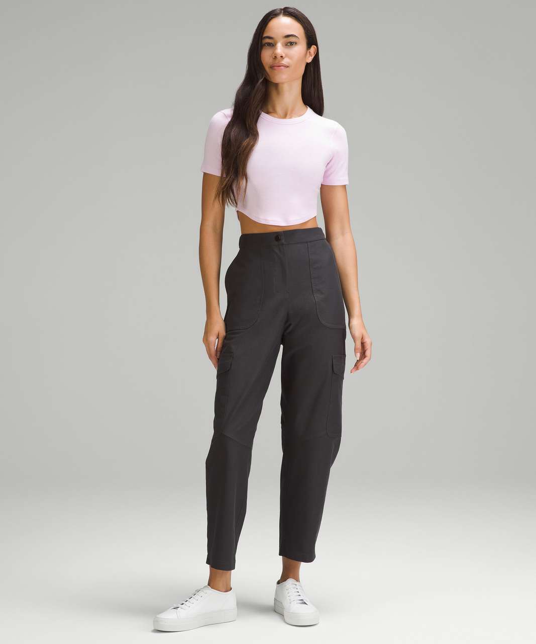 Lululemon Hold Tight Cropped T-Shirt - Meadowsweet Pink
