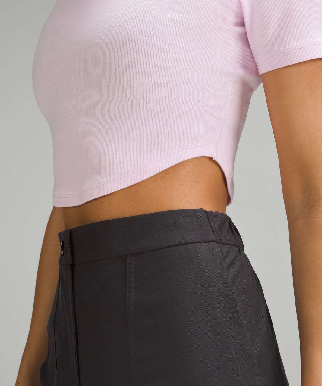 Lululemon Hold Tight Cropped T-Shirt - Meadowsweet Pink