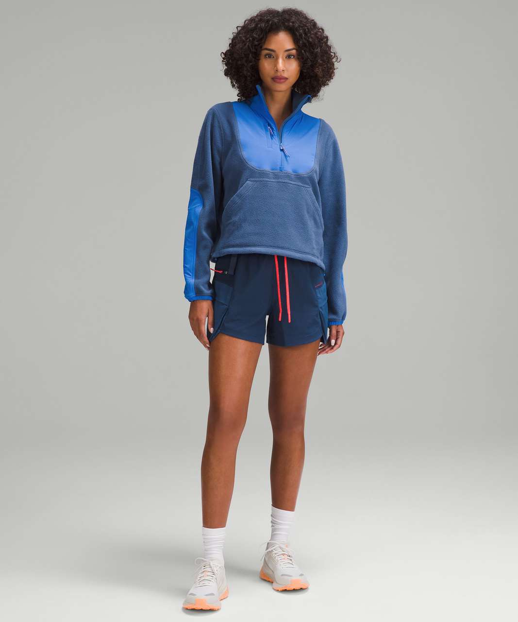 Lululemon Fleece + Ripstop Hiking Pullover - Pitch Blue / Pipe Dream Blue