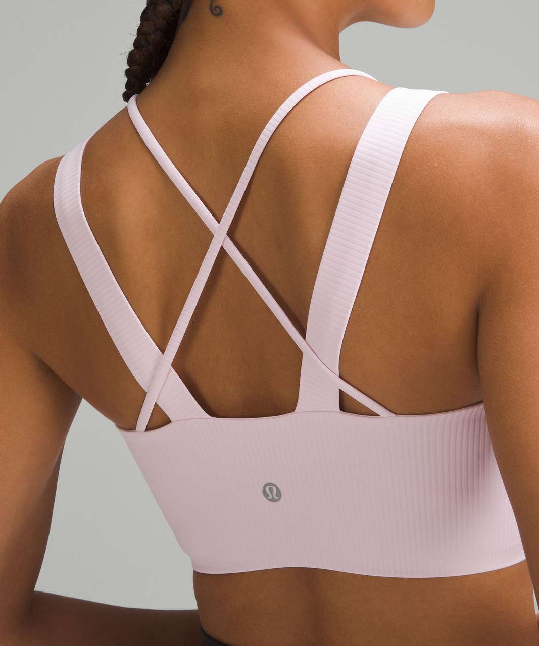 Lululemon Like a Cloud Longline Ribbed Bra *Light Support, D/DD Cups - Meadowsweet Pink