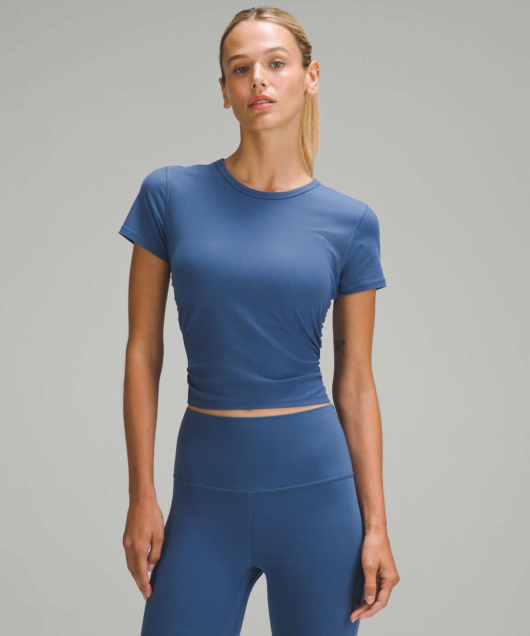 Lululemon All It Takes Ribbed Nulu T-Shirt - Pitch Blue