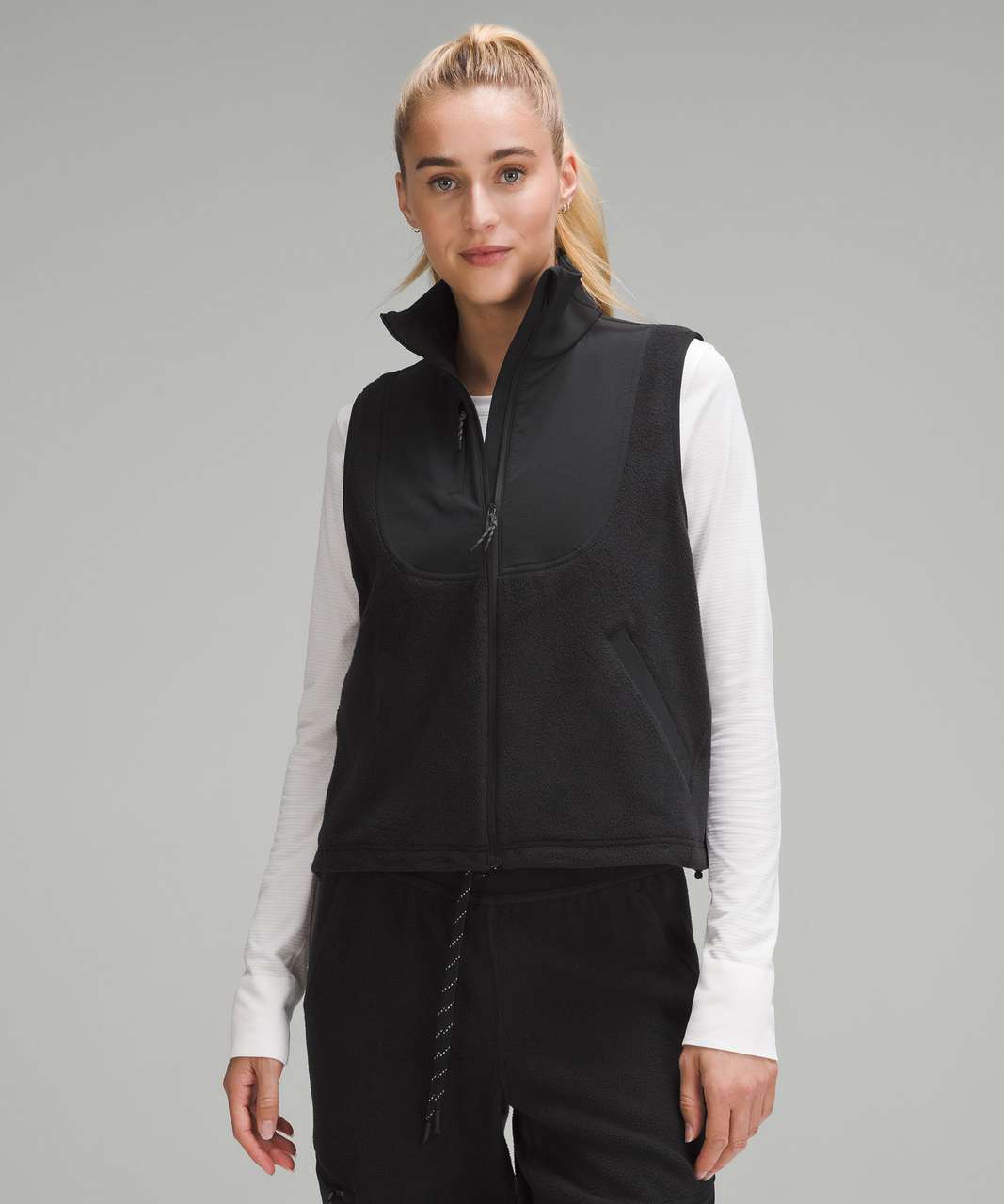 Lululemon Fleece + Ripstop Hiking Vest - Black - lulu fanatics