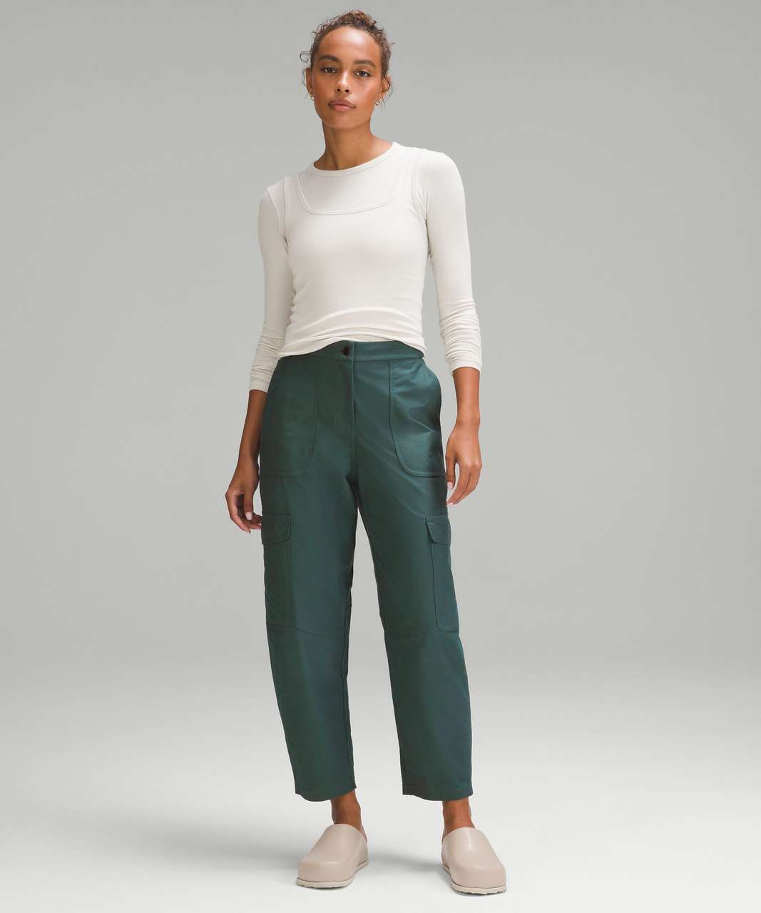 Olive Green Cargo Joggers Pants for Women - Zara High Rise XS