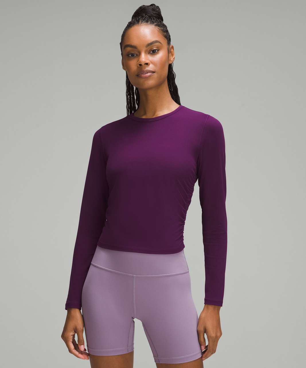 Lululemon Nulu Relaxed-Fit Yoga Long Sleeve Shirt - Smoky Red - lulu  fanatics