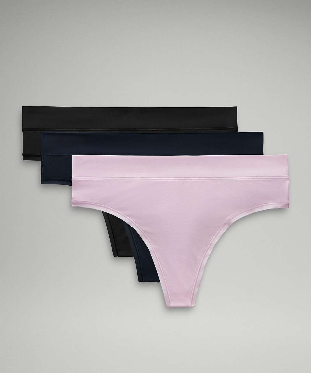 Lululemon UnderEase High-Rise Thong Underwear *3 Pack - Black / True Navy / Meadowsweet Pink