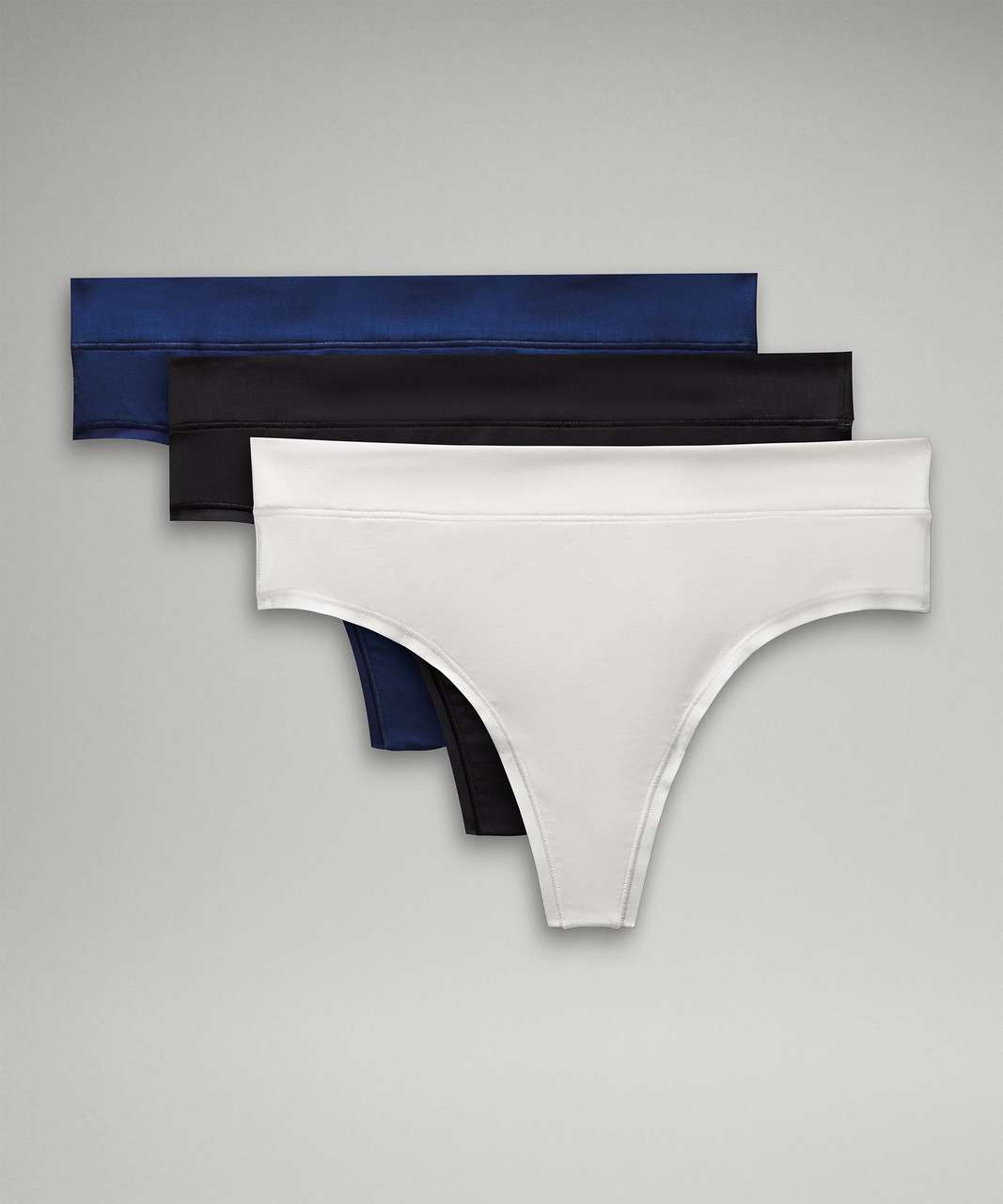 Lululemon UnderEase High-Rise Thong Underwear *3 Pack - Black / Night Sea / Vapor