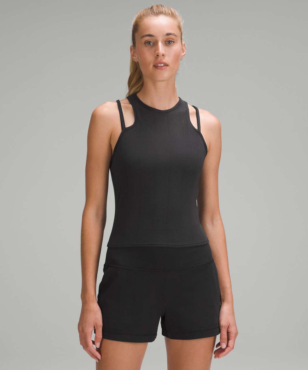 Lululemon Double Back Tank - Black - lulu fanatics