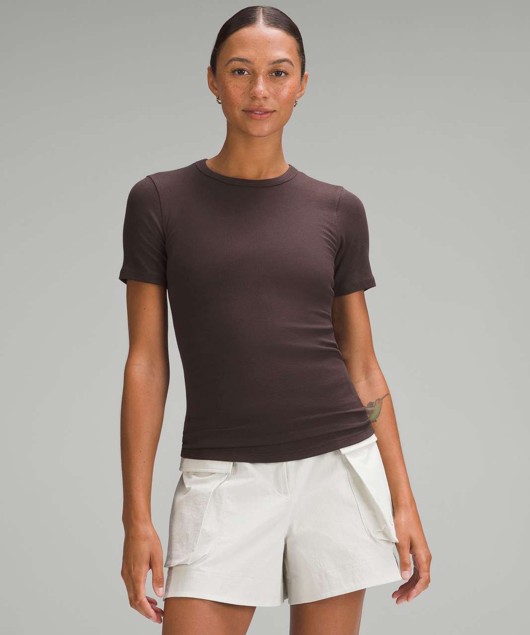 Lululemon Hold Tight Short-Sleeve Shirt - Espresso - lulu fanatics